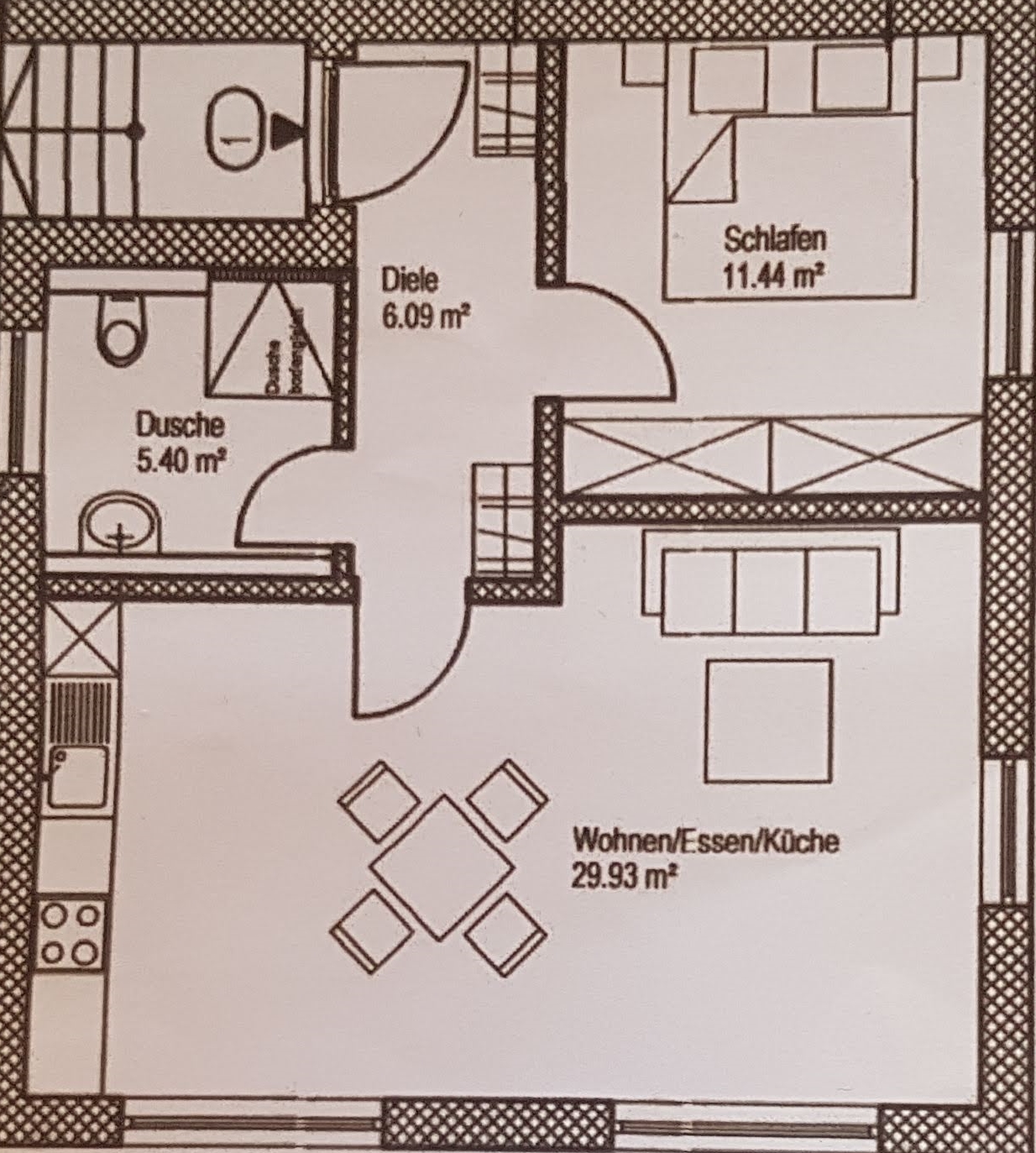 Grundriss Ferienwohnung Sylvenstein