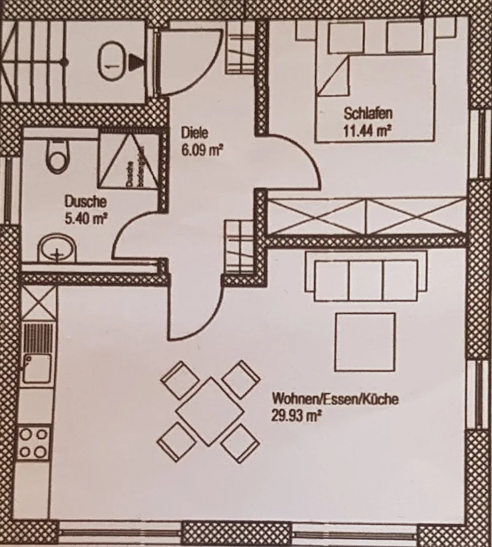 Grundriss Ferienwohnung Sylvenstein
